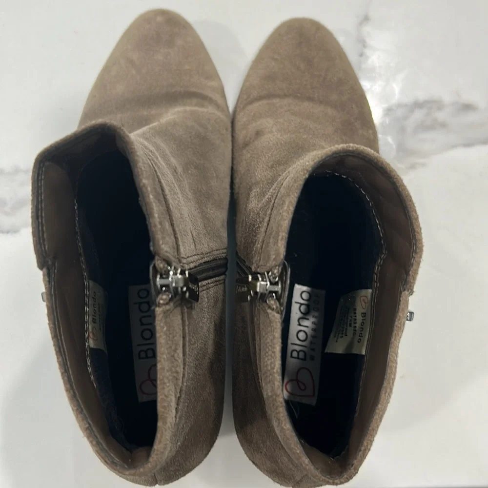 Blondo Isaac Water Proof Dark Taupe Ankle Boots Sizec‎ 71/2 M
